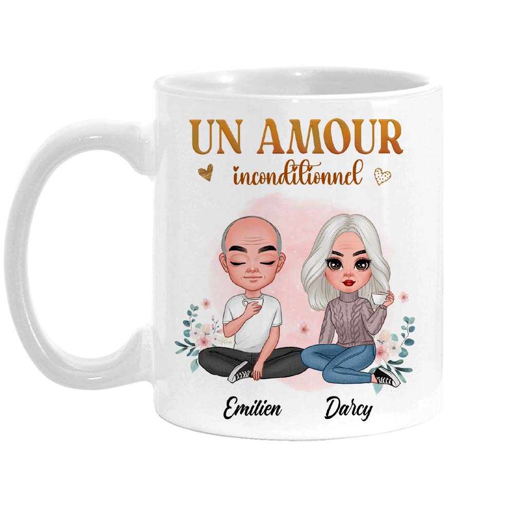 Personalized French Couples Gift Un Amour Inconditionnel Mug 30828 Primary Mockup