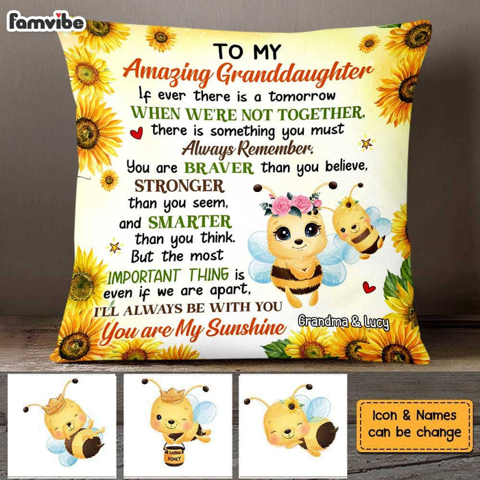 Personalized Gift For Granddaughter I'll Always Be With You Pillow 26557 1