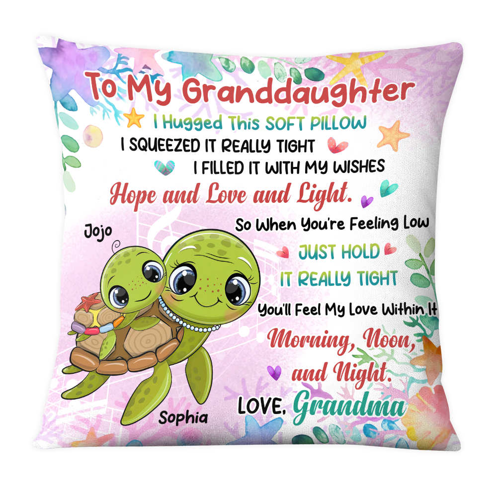 Personalized Gift For Granddaughter Hug This Pillow 26563 Primary Mockup