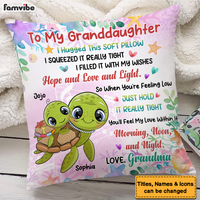 Personalized Gift For Granddaughter Hug This Pillow 26563 thumb 1