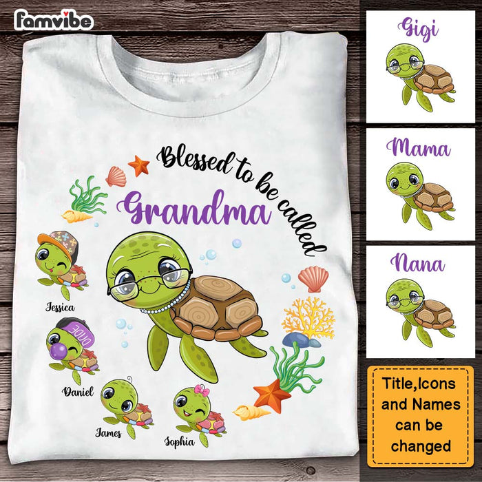 Personalized Gift For Grandma Turtle Blessed To Be Called Shirt - Hoodie - Sweatshirt 26564 1