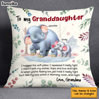 Personalized Gifts For Granddaughter Elephant Hug This Pillow 26574 thumb 1