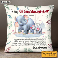 Personalized Gifts For Granddaughter Elephant Hug This Pillow 26574 thumb 1