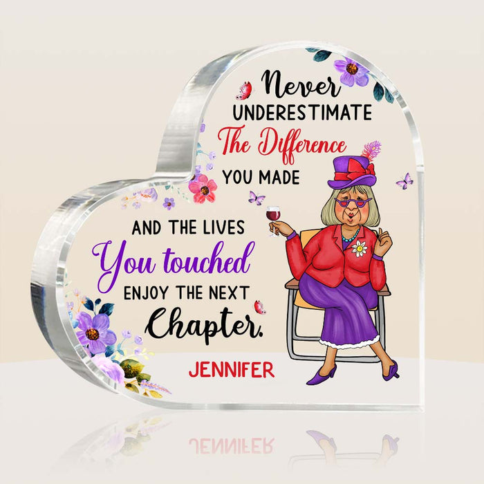 Personalized Retirement Gifts For Senior Friends Retired Ladies Acrylic Plaque 26580 1