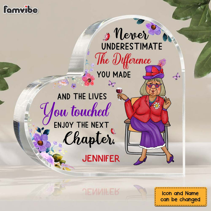 Personalized Retirement Gifts For Senior Friends Retired Ladies Acrylic Plaque 26580 1