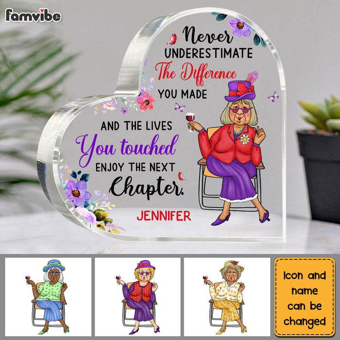 Personalized Retirement Gifts For Senior Friends Retired Ladies Acrylic Plaque 26580 1