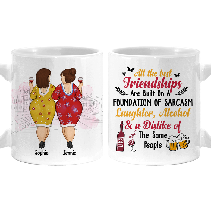 Personalized Gift For Friend Friendships Built On Sarcasm Funny Mug 26582 1
