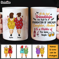 Personalized Gift For Friend Friendships Built On Sarcasm Funny Mug 26582 thumb 1