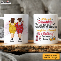 Personalized Gift For Friend Friendships Built On Sarcasm Funny Mug 26582 thumb 1