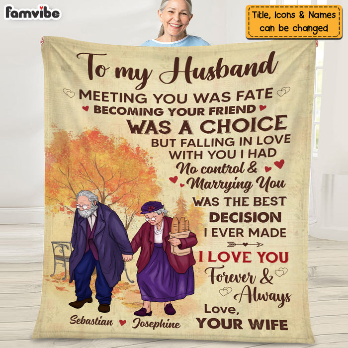 Personalized Old Couples To My Husband Blanket 26583 1