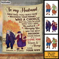 Personalized Old Couples To My Husband Blanket 26583 thumb 1