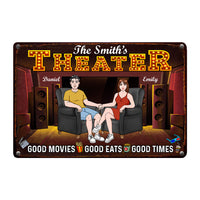 Personalized Gift For Couple Family Home Theater Good Times Metal Sign 26584 thumb 1