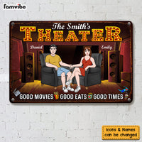 Personalized Gift For Couple Family Home Theater Good Times Metal Sign 26584 thumb 1