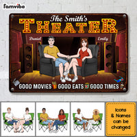 Personalized Gift For Couple Family Home Theater Good Times Metal Sign 26584 thumb 1