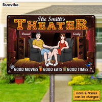 Personalized Gift For Couple Family Home Theater Good Times Metal Sign 26584 thumb 1