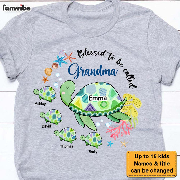 Personalized Blessed To Be Called Grandma Sea Turtle Shirt - Hoodie - Sweatshirt 26595 1