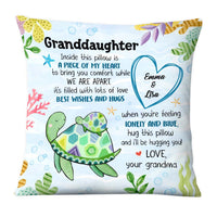Personalized Gift For Granddaughter Sea Turtle Hug This Pillow 26596 thumb 1