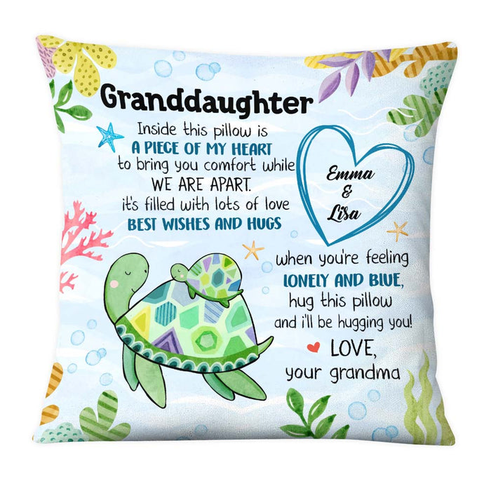 Personalized Gift For Granddaughter Sea Turtle Hug This Pillow 26596 1