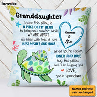 Personalized Gift For Granddaughter Sea Turtle Hug This Pillow 26596 thumb 1