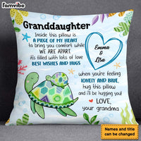 Personalized Gift For Granddaughter Sea Turtle Hug This Pillow 26596 thumb 1