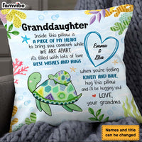 Personalized Gift For Granddaughter Sea Turtle Hug This Pillow 26596 thumb 1