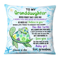 Personalized Gift For Granddaughter Sea Turtle Pillow 26597 thumb 1