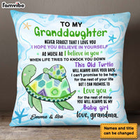 Personalized Gift For Granddaughter Sea Turtle Pillow 26597 thumb 1
