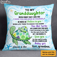 Personalized Gift For Granddaughter Sea Turtle Pillow 26597 thumb 1