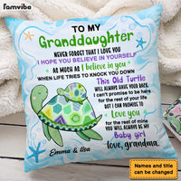 Personalized Gift For Granddaughter Sea Turtle Pillow 26597 thumb 1