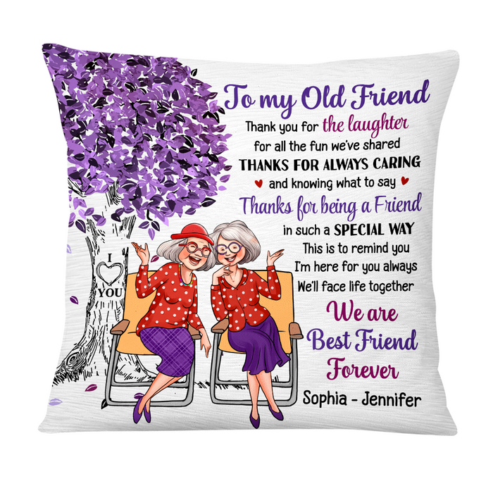 Personalized Gift For Friend Thank You For The Laughter Meaningful Tree Pillow 26605 1