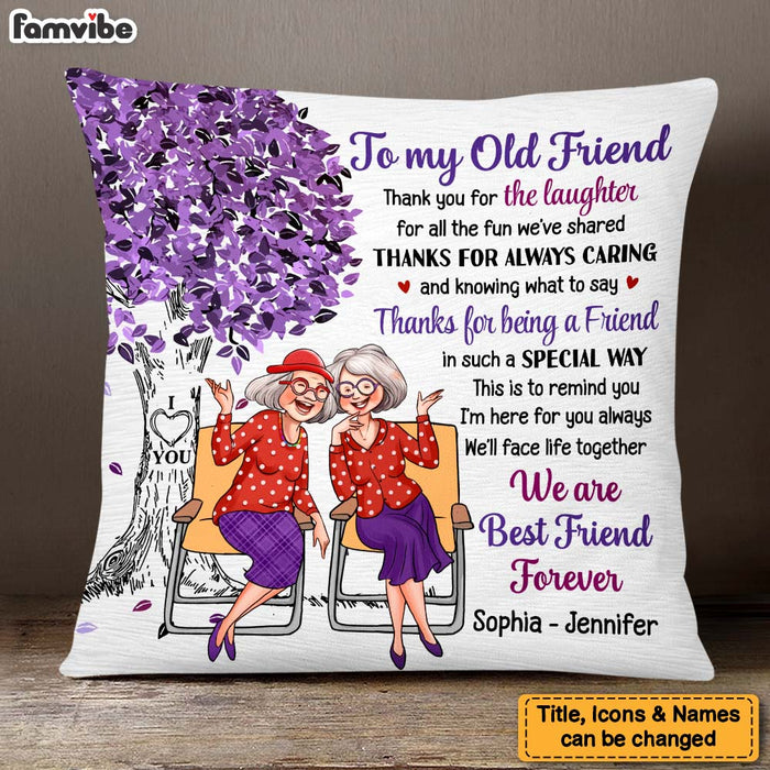 Personalized Gift For Friend Thank You For The Laughter Meaningful Tree Pillow 26605 1