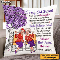 Personalized Gift For Friend Thank You For The Laughter Meaningful Tree Pillow 26605 thumb 1