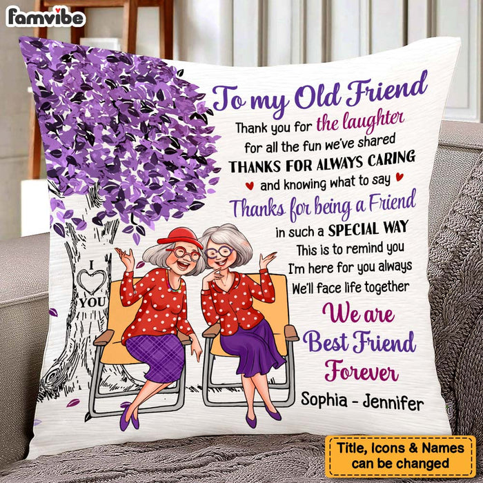 Personalized Gift For Friend Thank You For The Laughter Meaningful Tree Pillow 26605 1