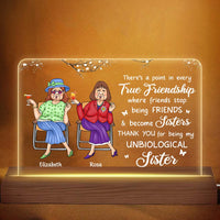 Personalized Gifts For Senior Friends Old Ladies Unbiological Sister Plaque LED Lamp Night Light 26610 thumb 1
