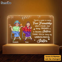 Personalized Gifts For Senior Friends Old Ladies Unbiological Sister Plaque LED Lamp Night Light 26610 thumb 1