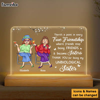 Personalized Gifts For Senior Friends Old Ladies Unbiological Sister Plaque LED Lamp Night Light 26610 thumb 1
