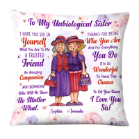 Personalized Gift To My Unbiological Sister Pillow 26611 thumb 1