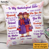 Personalized Gift To My Unbiological Sister Pillow 26611 thumb 1