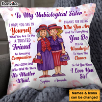 Personalized Gift To My Unbiological Sister Pillow 26611 thumb 1