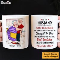 Personalized Gift For Husband Wife Couple God Blessed The Broken Road Mug 26614 thumb 1