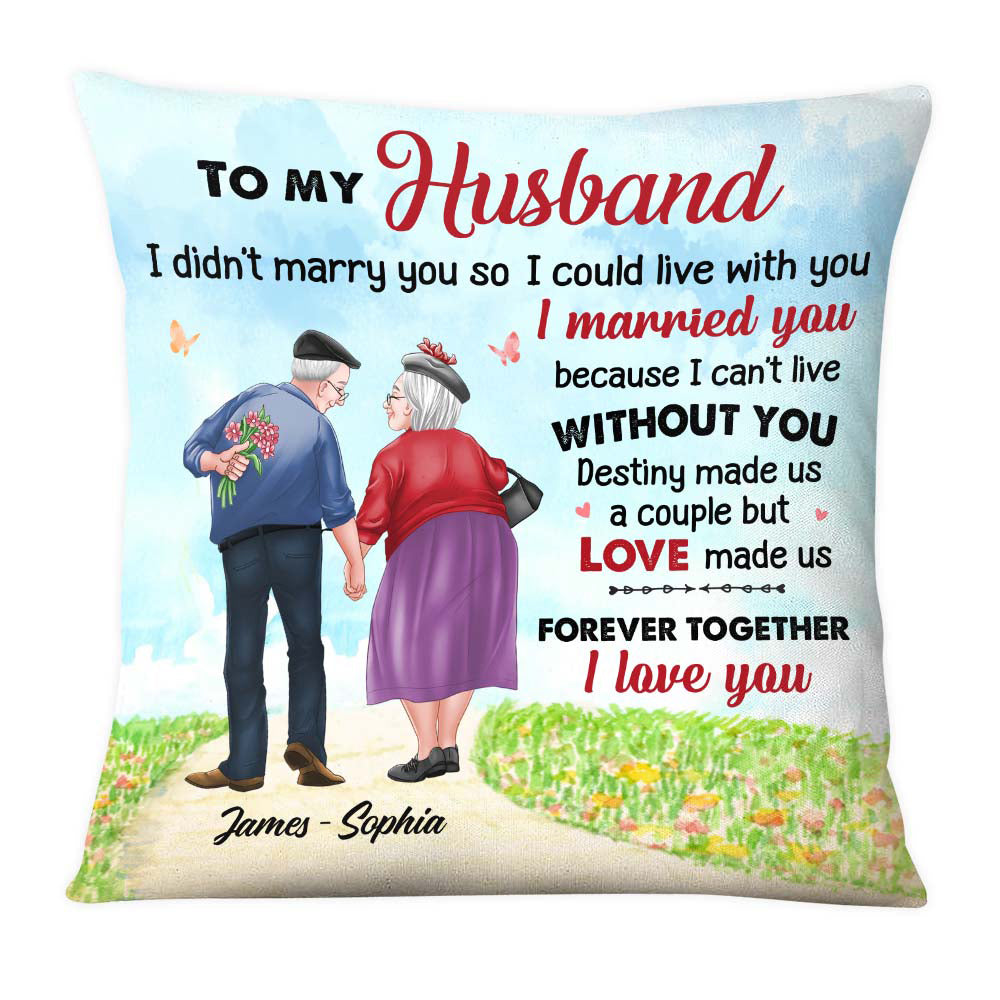 Personalized Gift For Old Couple Forever Together Pillow 26616 Primary Mockup