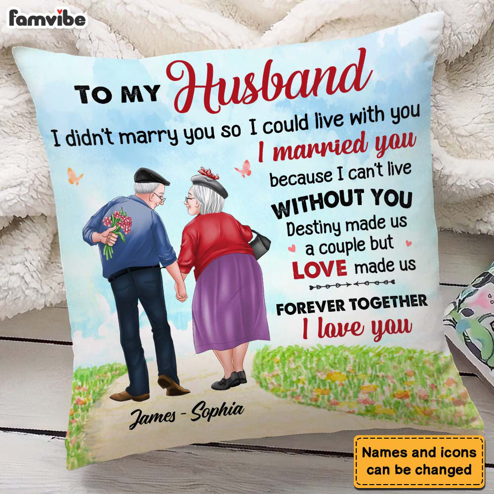 Personalized Gift For Old Couple Forever Together Pillow 26616 Primary Mockup