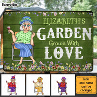 Personalized Garden Gift For Grandma Grown With Love Metal Sign 26617 thumb 1
