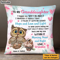 Personalized Gift For Granddaughter Owl Pillow 26623 thumb 1
