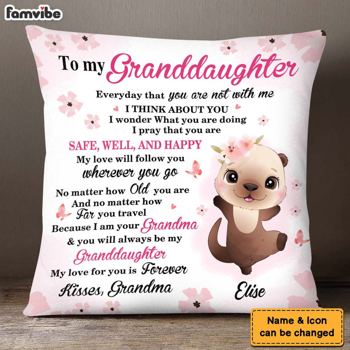 Personalized Gift For Granddaughter Everyday That You Are Not With Me Pillow 26626 1