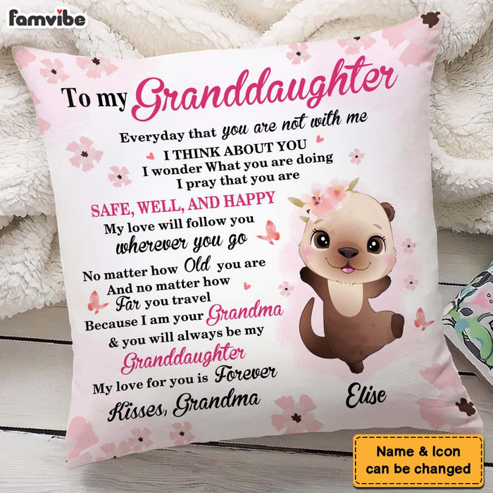 Personalized Gift For Granddaughter Everyday That You Are Not With Me Pillow 26626 1