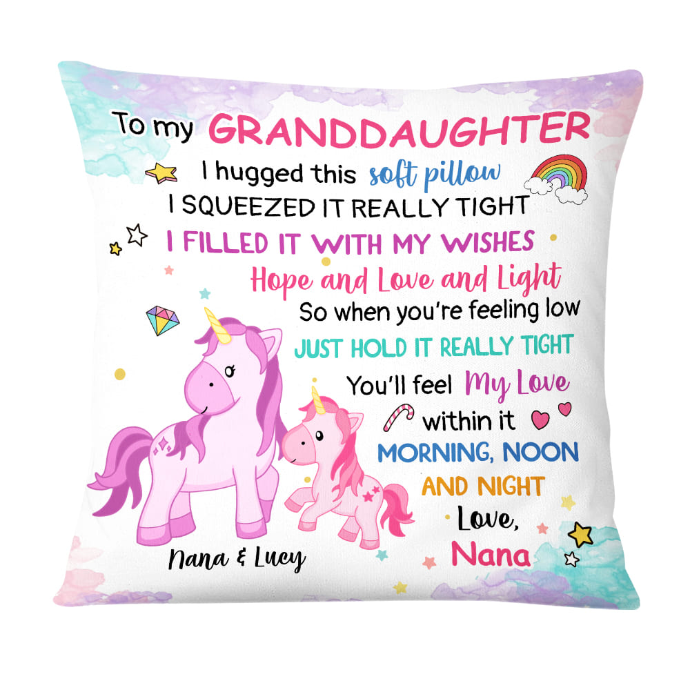 Personalized Snowman Granddaughter Christmas Pillow NB102 85O57 - Famvibe