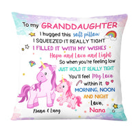 Personalized Unicorn Gifts For Granddaughter I Hugged This Pillow 26629 thumb 1