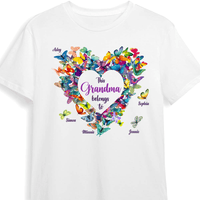 Personalized Gift For Grandma Butterflies Heart Shirt - Hoodie - Sweatshirt 26630 thumb 1