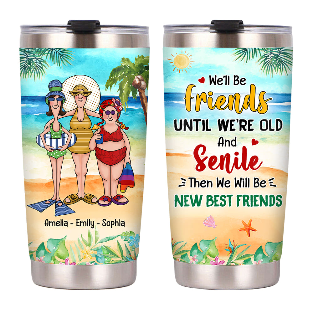 Personalized Gift For Friends We'll Be Friends Steel Tumbler 26642 Primary Mockup